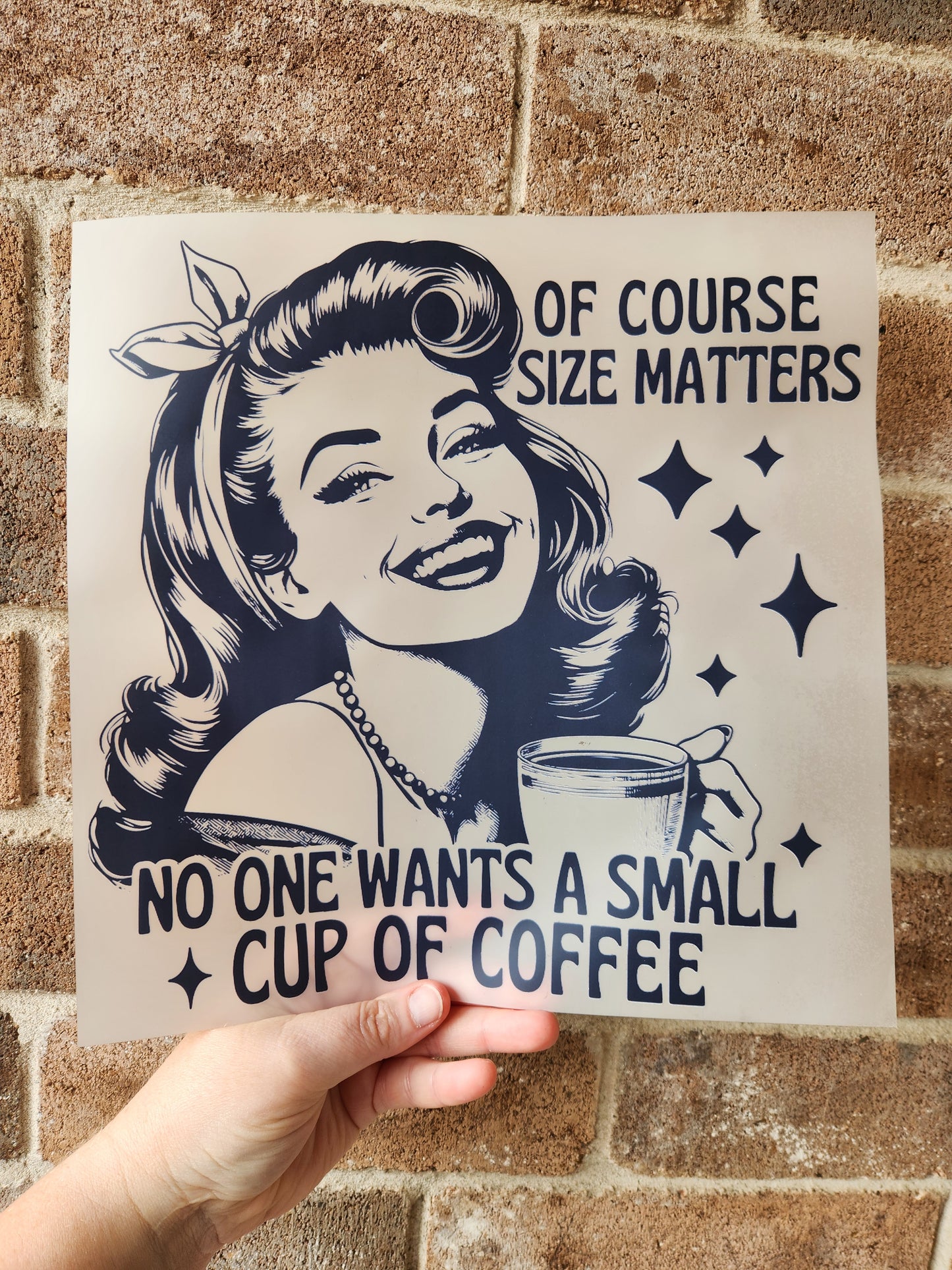 Of course size matters no one wants a small cup of coffee