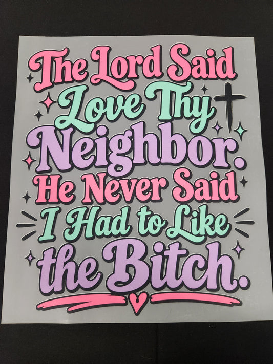Love thy neighbor