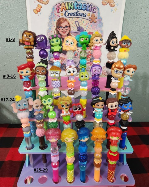 Handcrafted Beaded Character Pens