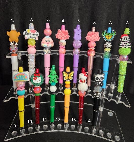 Handcrafted Beaded Focal Pens