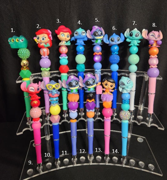 Mermaid/Stitch/Lilo/Angel Character Pens