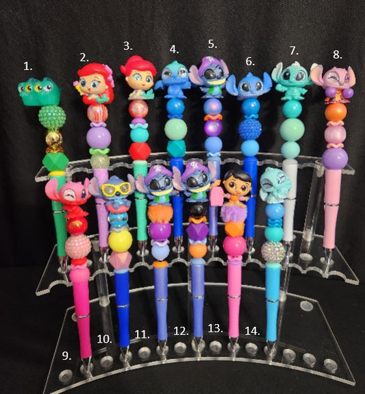 Mermaid/Stitch/Lilo/Angel Character Pens