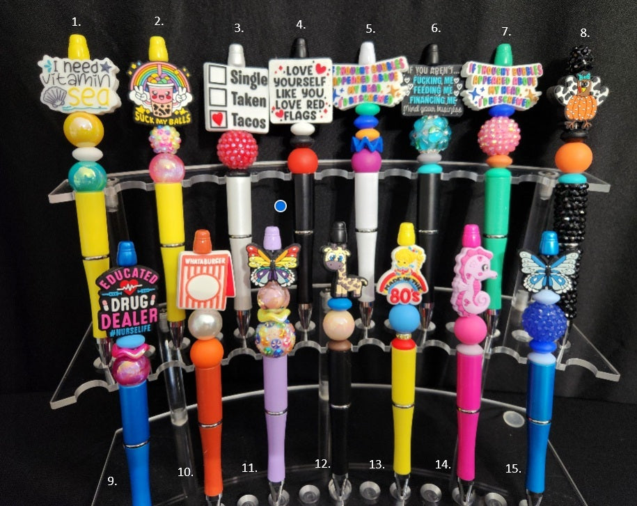 Handcrafted Beaded Focal Pens