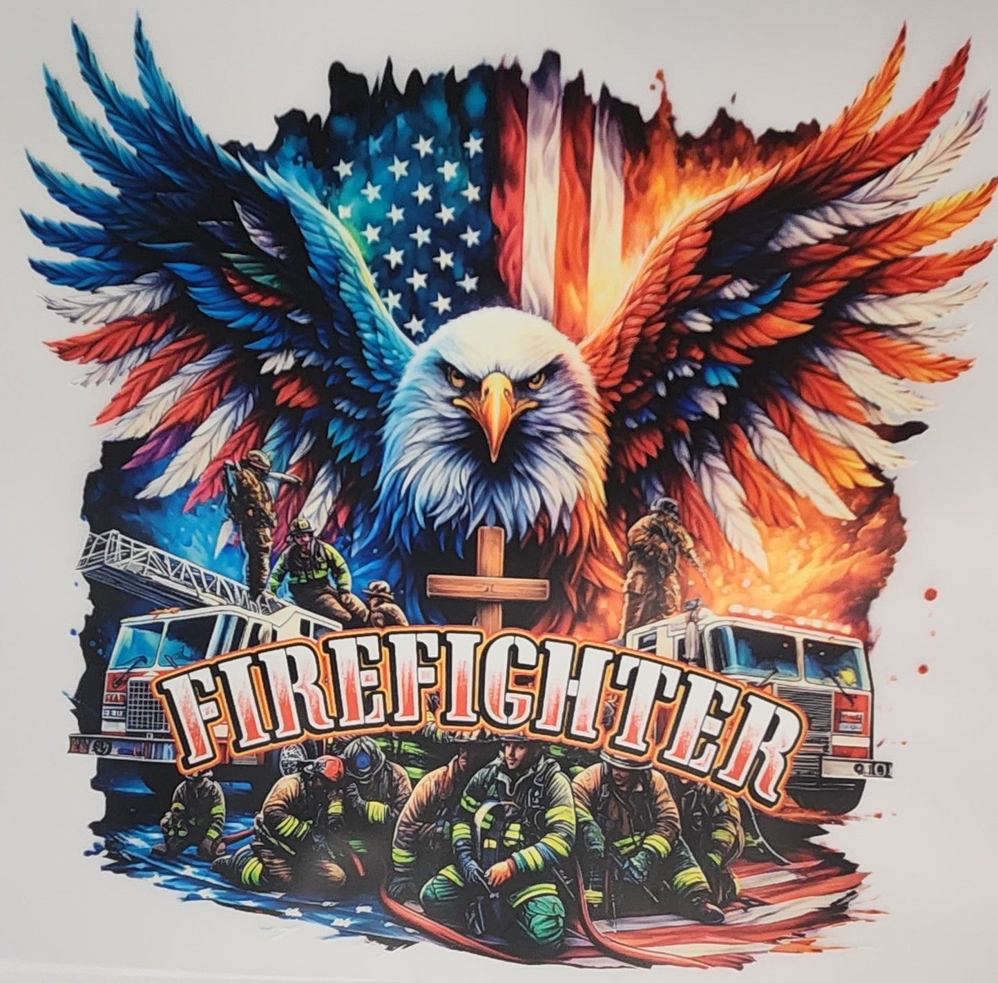 Firefighter with Eagle