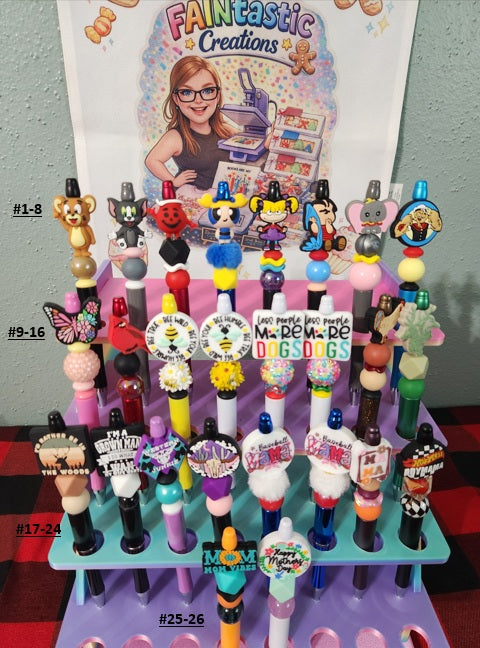 Handcrafted Beaded Focal Pens