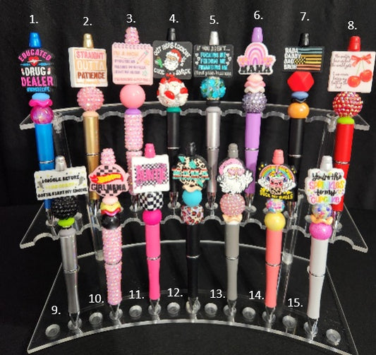 Handcrafted Beaded Focal Pens