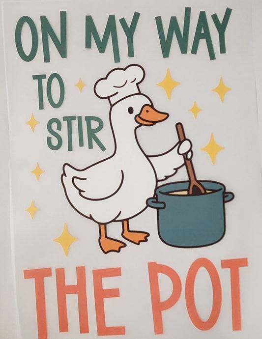 On my way to stir the pot